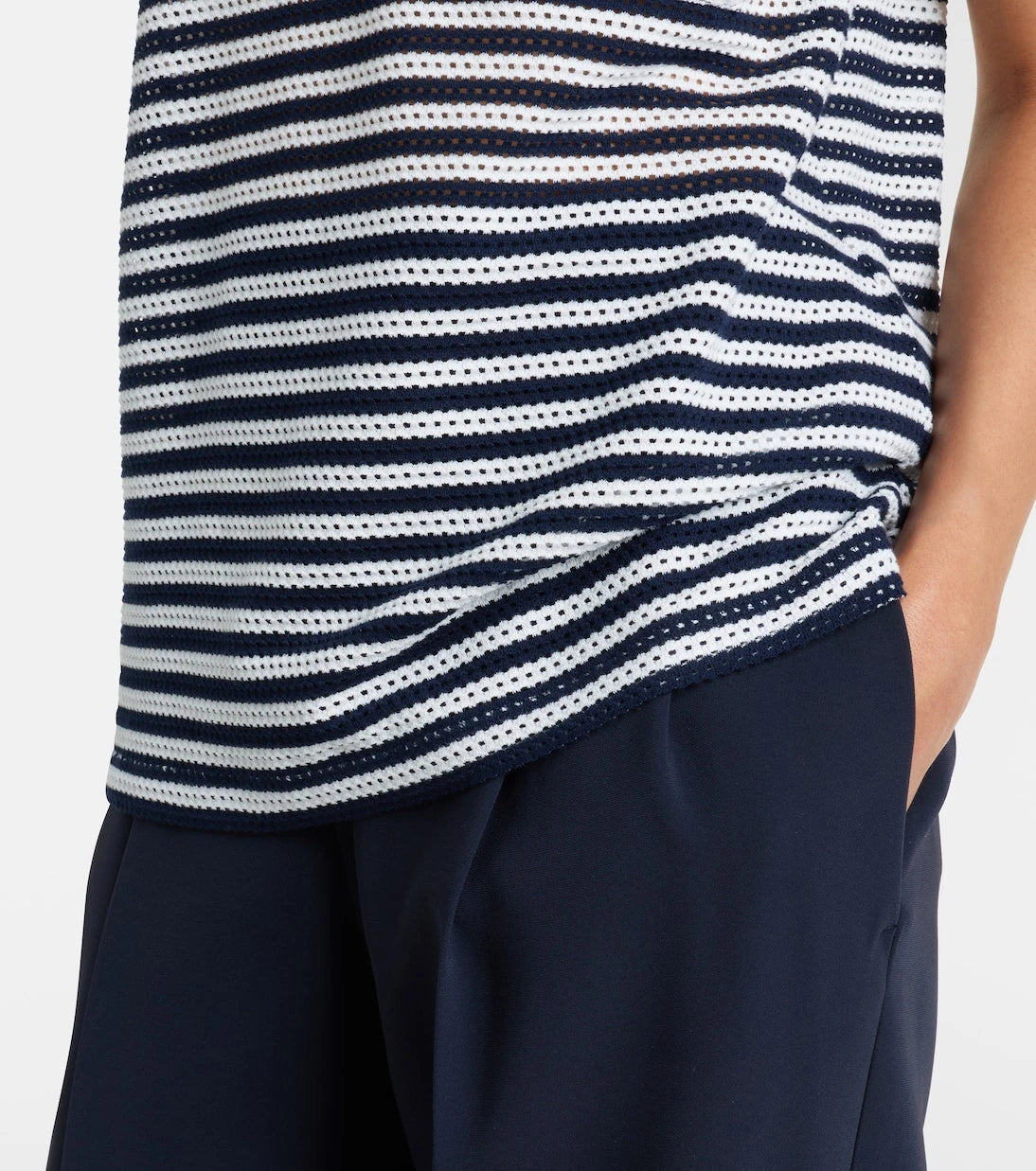 Max Mara - Striped cotton-blend jersey T-shirt