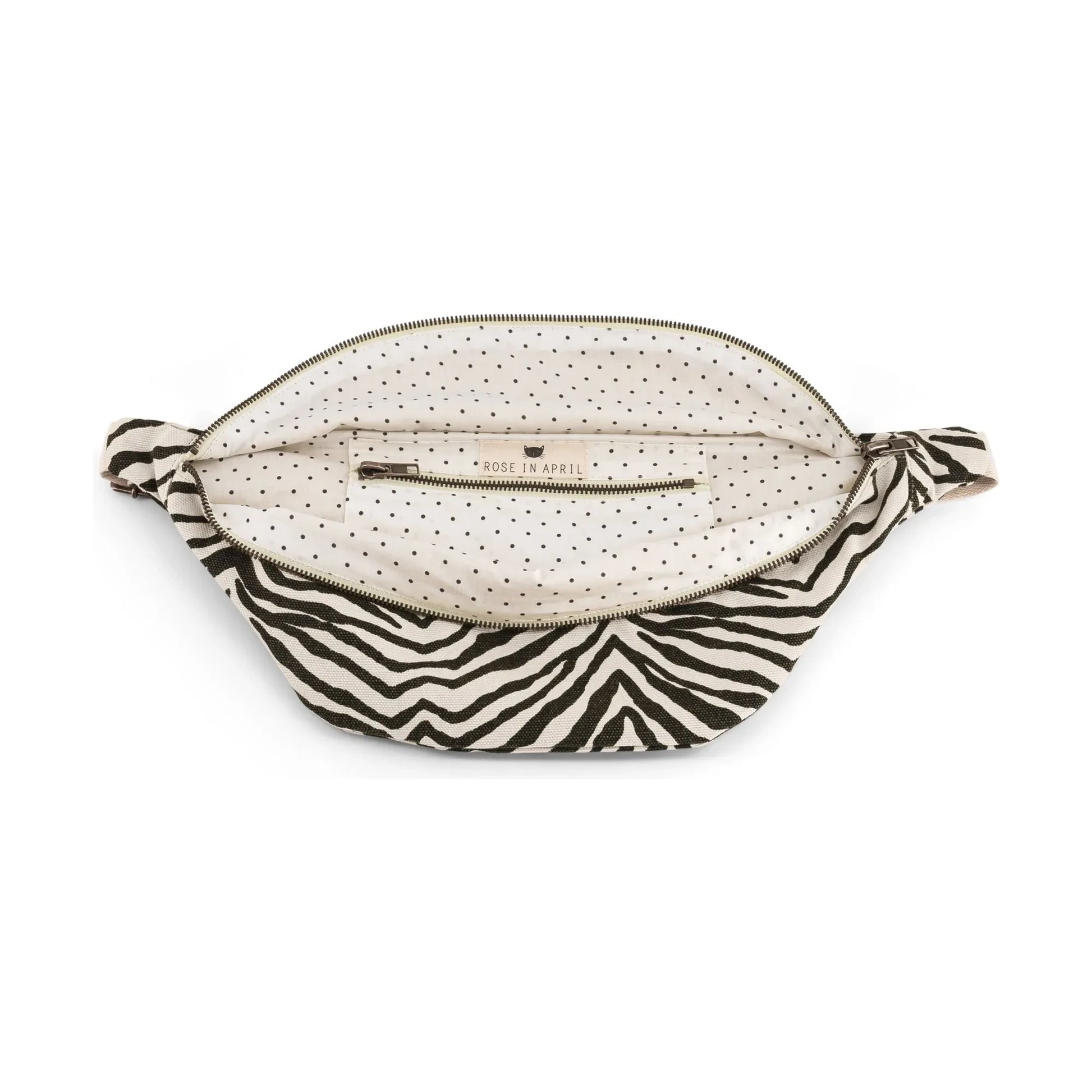 Rose in April - Zebrou fanny pack | Ecru