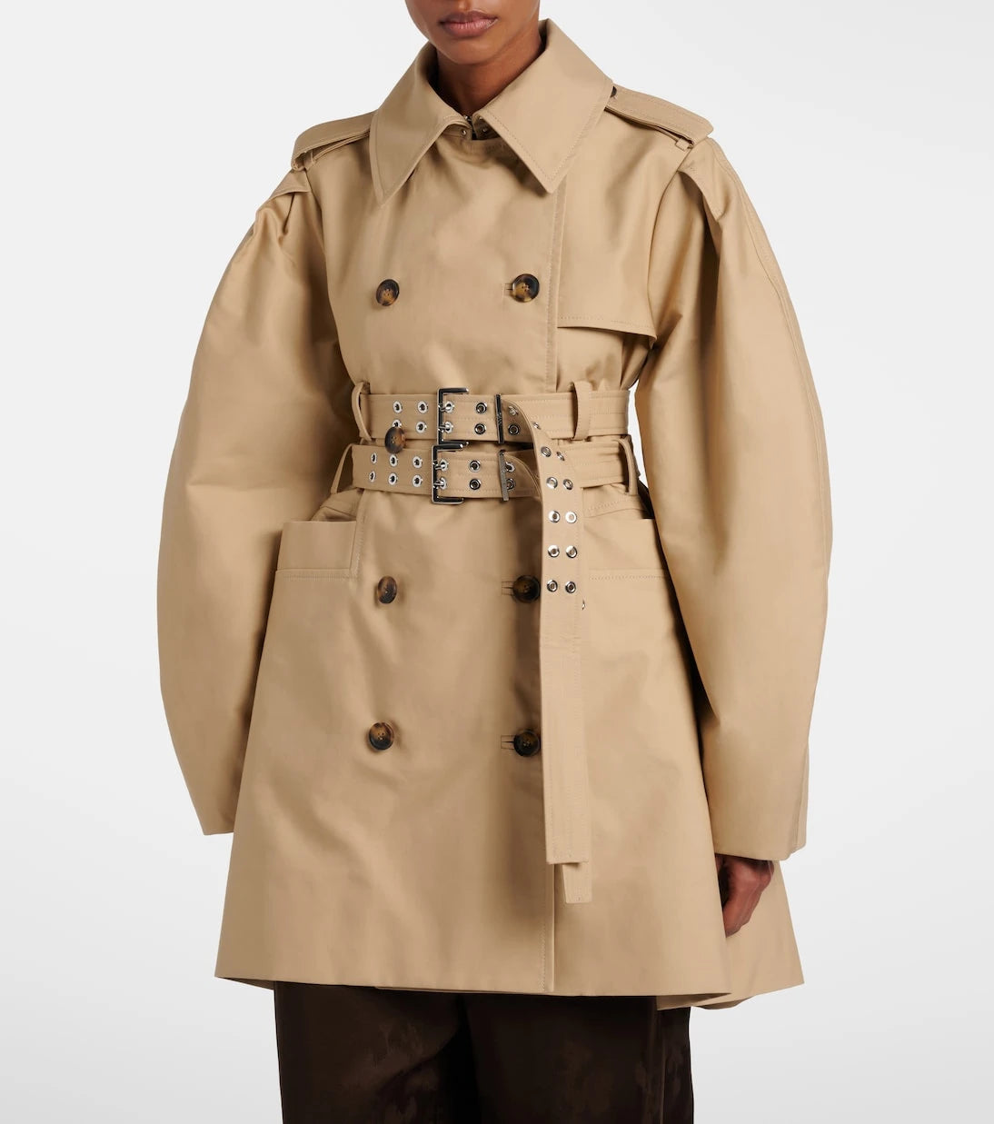 Ganni - Cotton trench coat