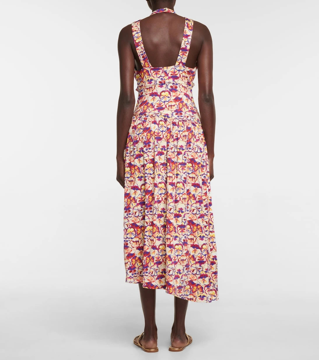 Rabanne - Chainlink floral jersey midi dress