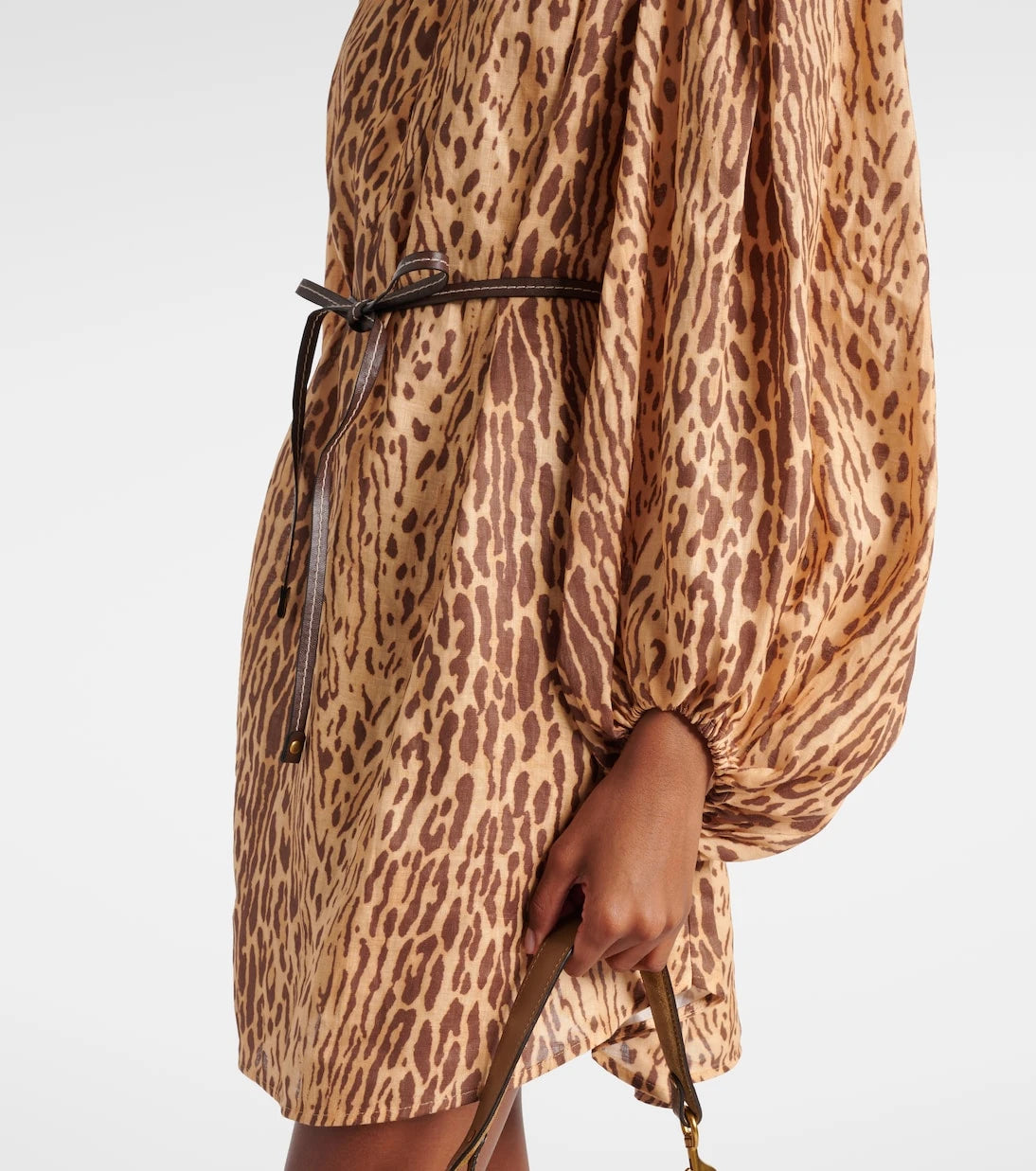 Zimmermann - Cascadian leopar desenli keten tunik