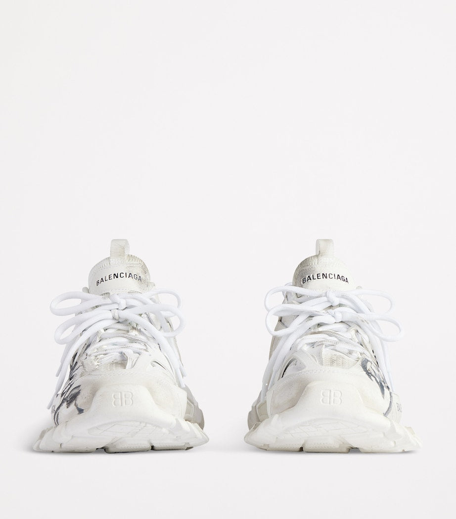 Balenciaga White Track Signature Sneakers