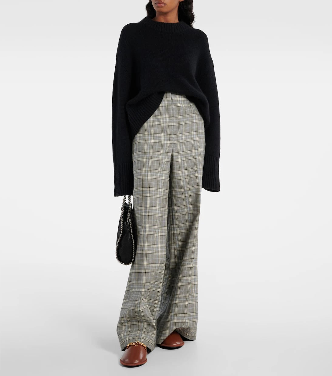 Stella McCartney - Ryder teddy-trimmed faux leather mules