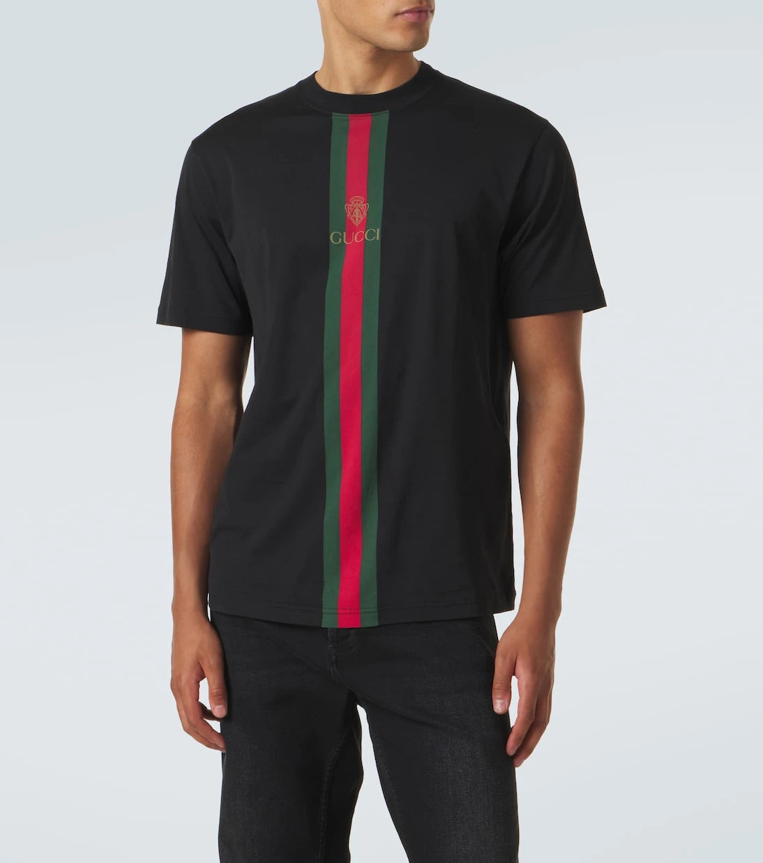 Gucci - Web Stripe cotton T-shirt