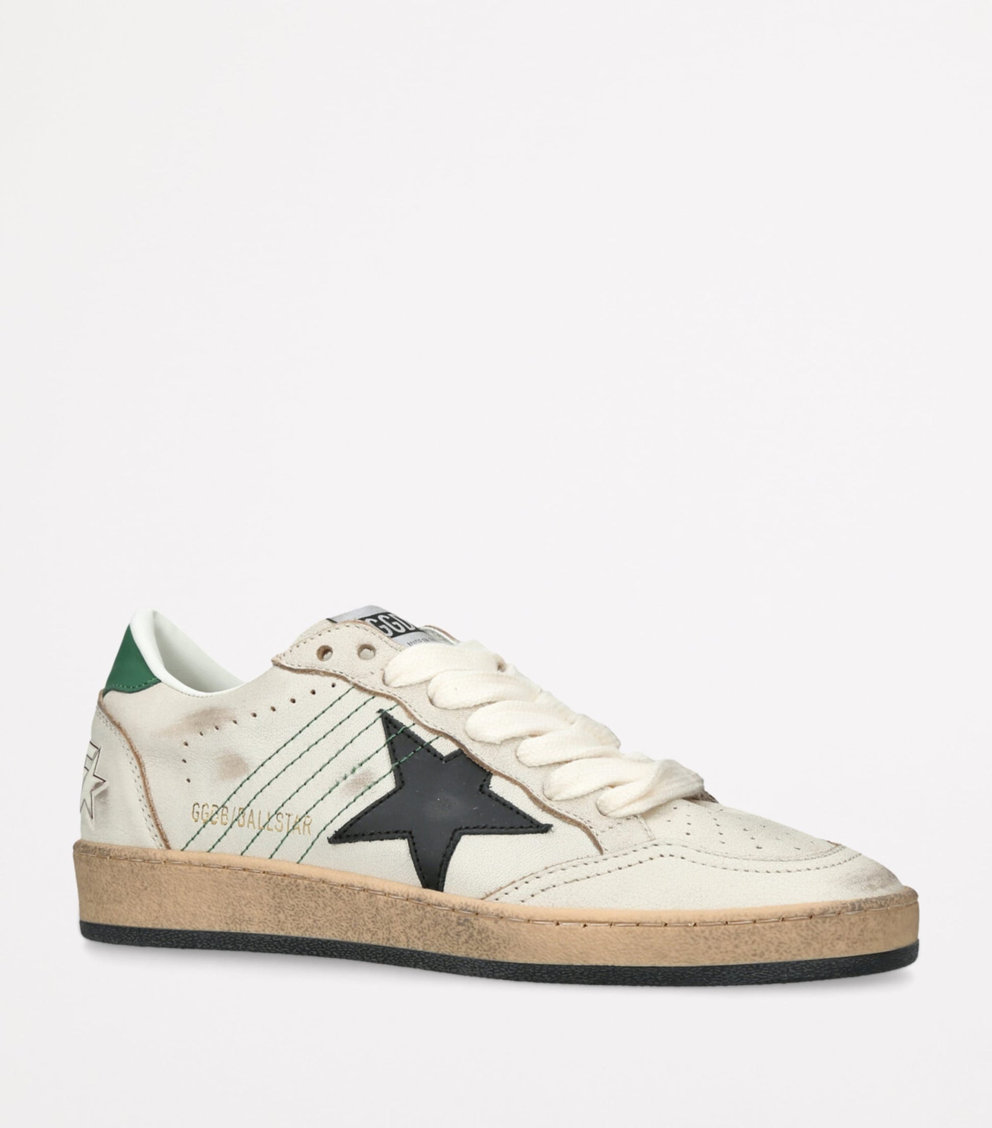 Golden Goose White Leather Ballstar Sneakers