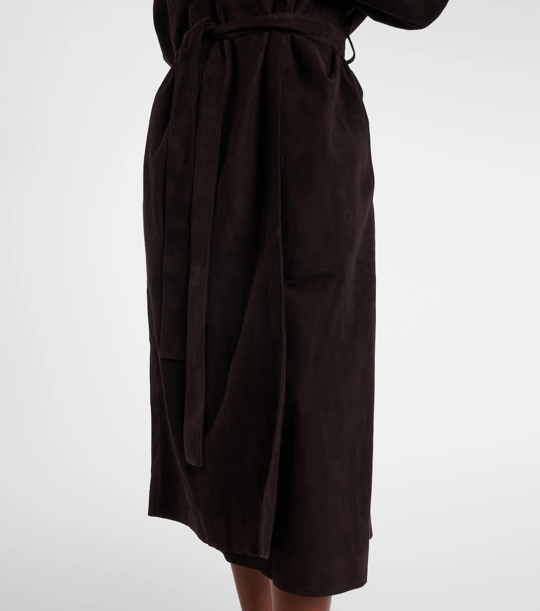The Row - Solana suede wrap coat