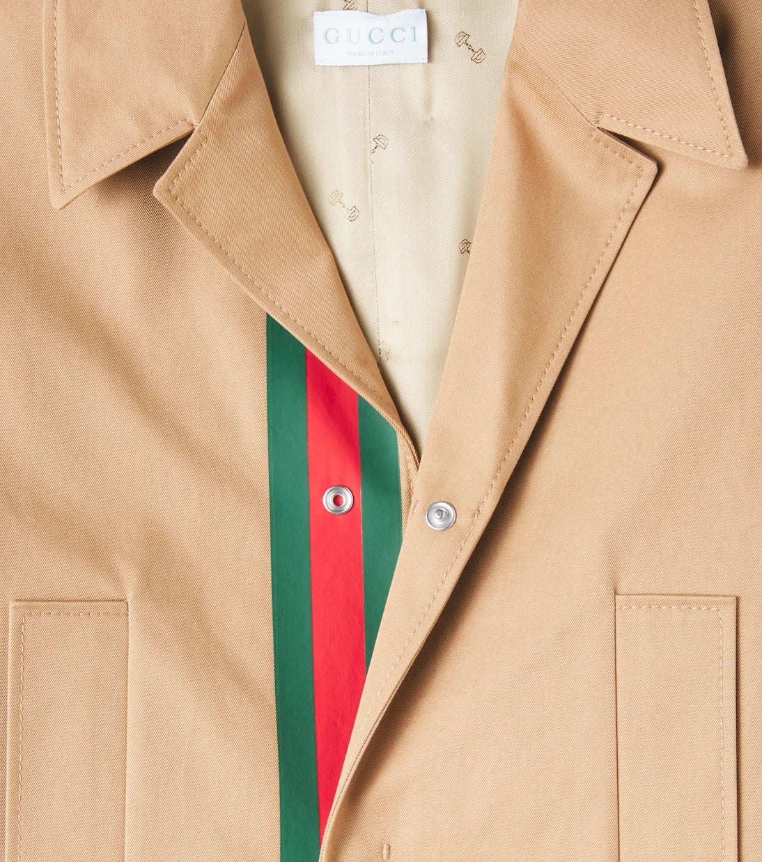 Gucci Kids - Web Stripe cotton coat