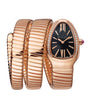 Bvlgari Rose Gold and Diamond Serpenti Tubogas Watch 35mm