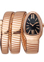 Bvlgari Rose Gold and Diamond Serpenti Tubogas Watch 35mm