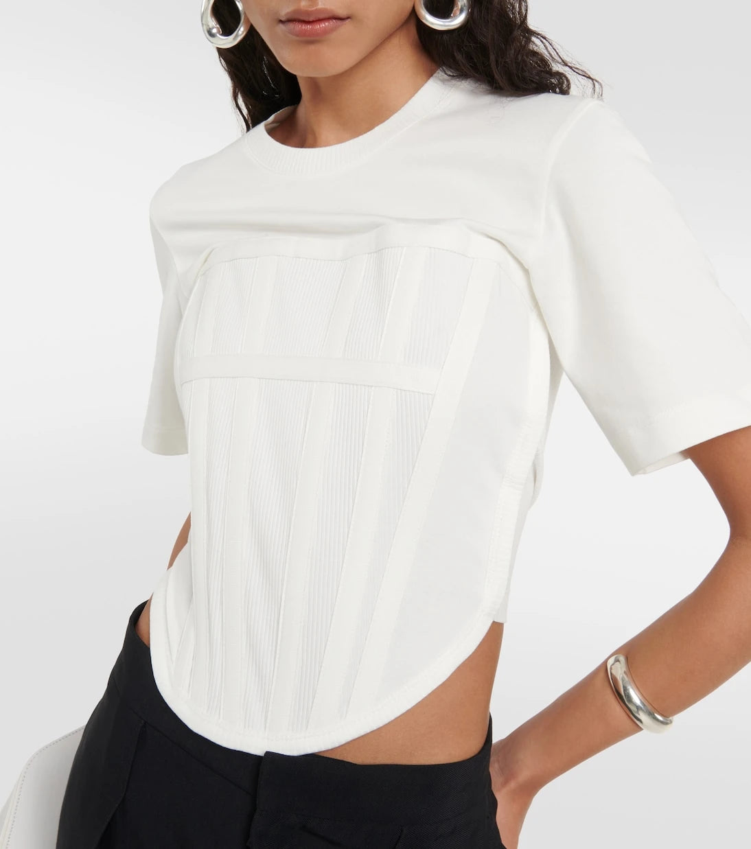 Dion Lee - Corset cotton jersey T-shirt