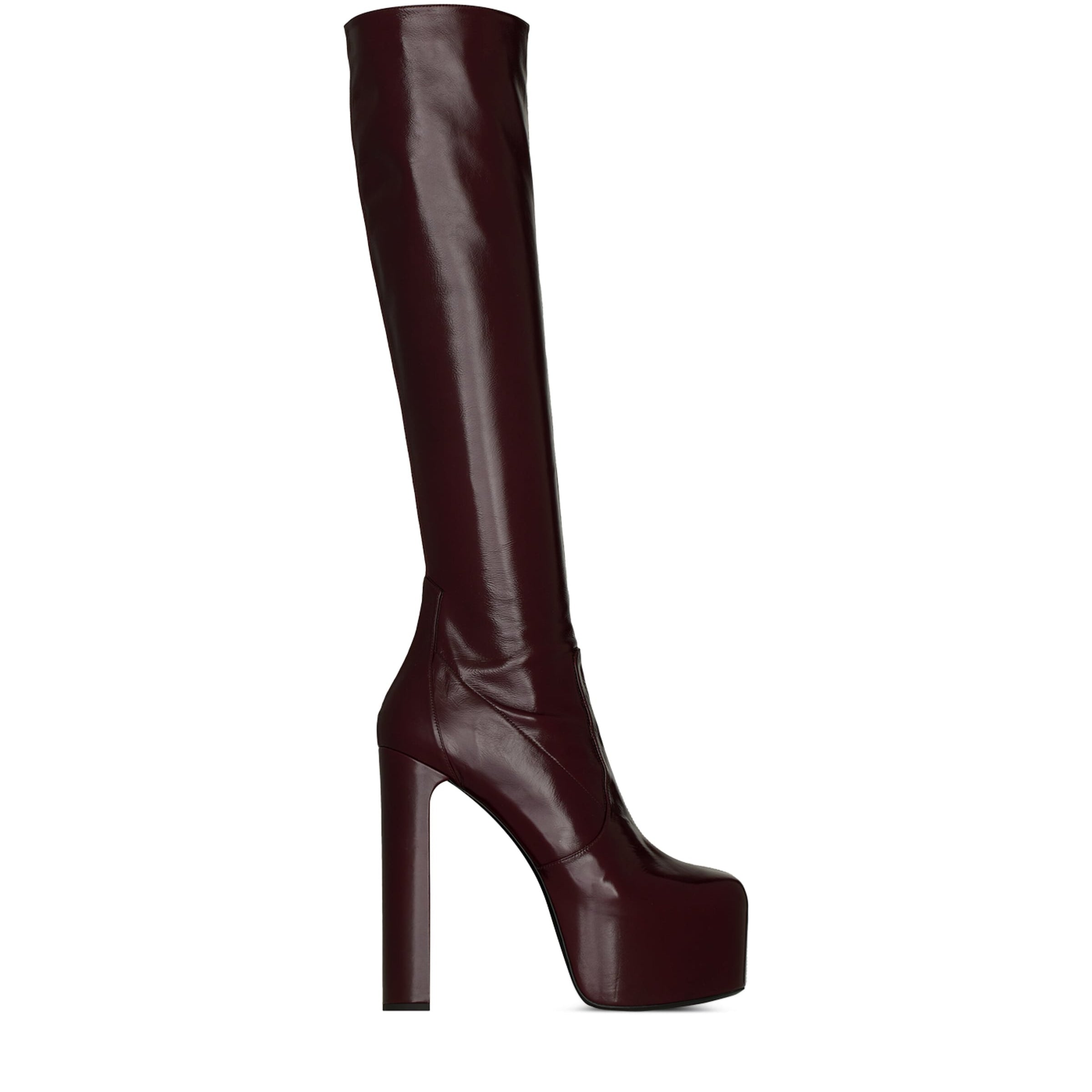 Saint Laurent Pink Leather Billy Knee-High Boots 95
