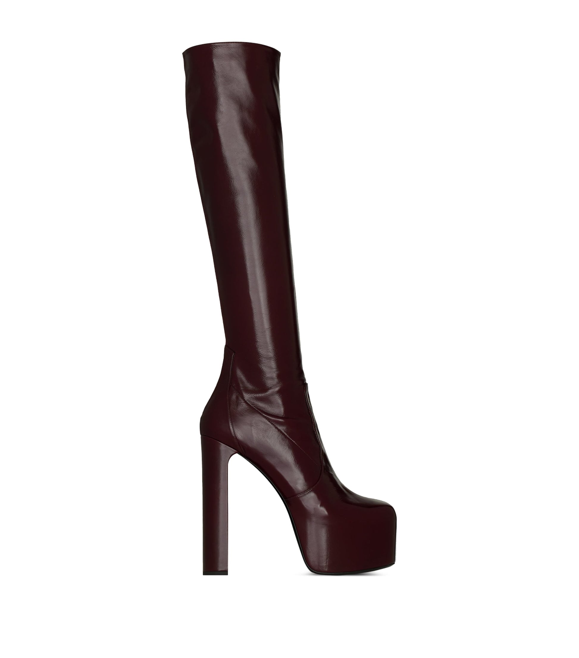 Saint Laurent Pink Leather Billy Knee-High Boots 95