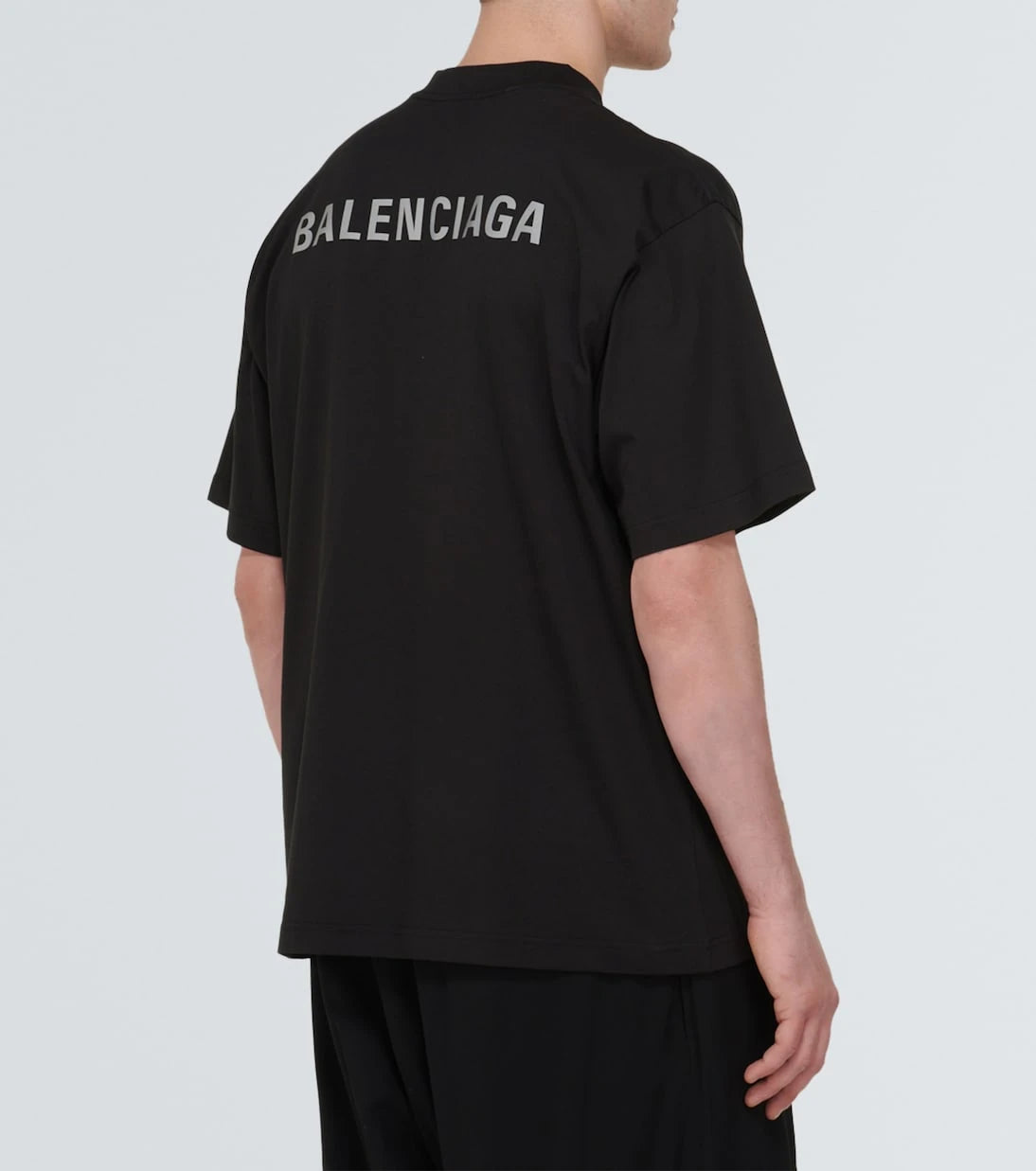 Balenciaga - تي شيرت قطني بشعار الماركة