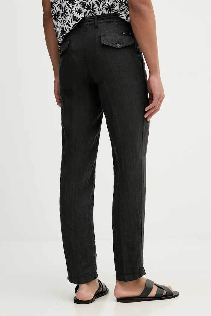 Karl Lagerfeld Erkek Keten Düz Paça Pantolon