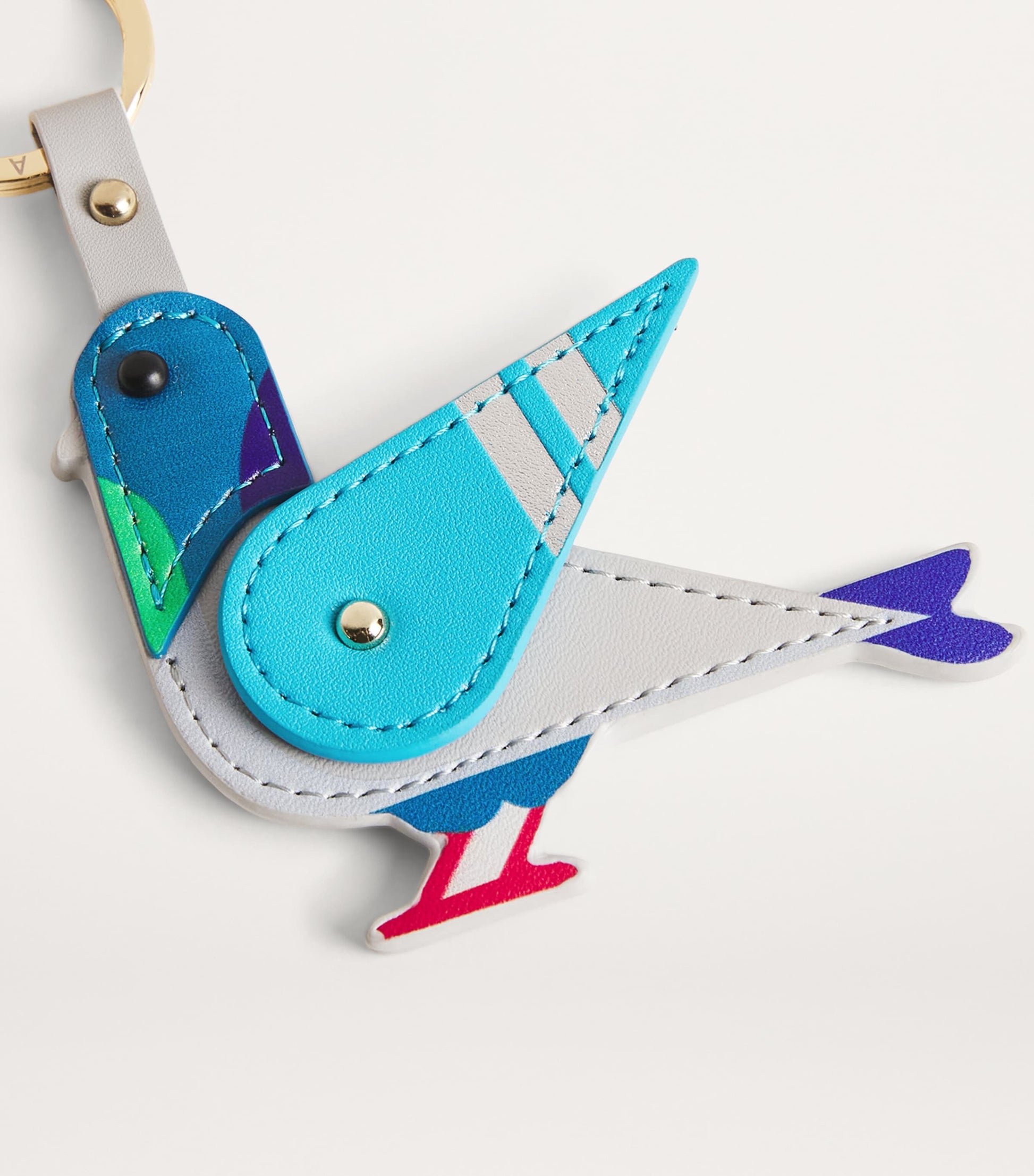 Multi Leather Pigeon Keyring