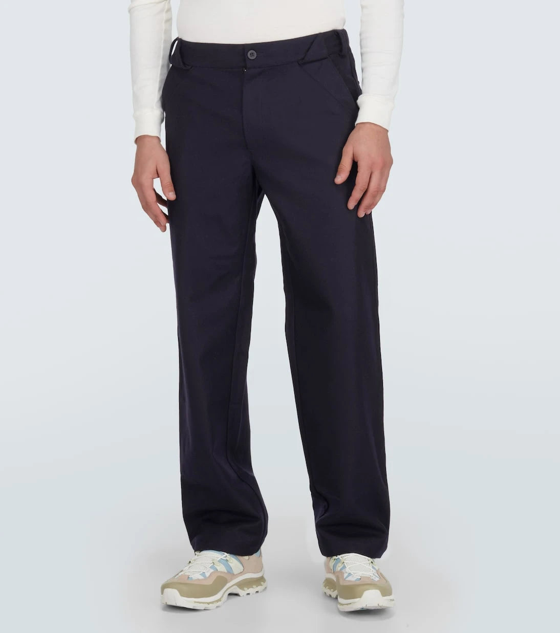 GR10K - Straight leg wool-blend pants