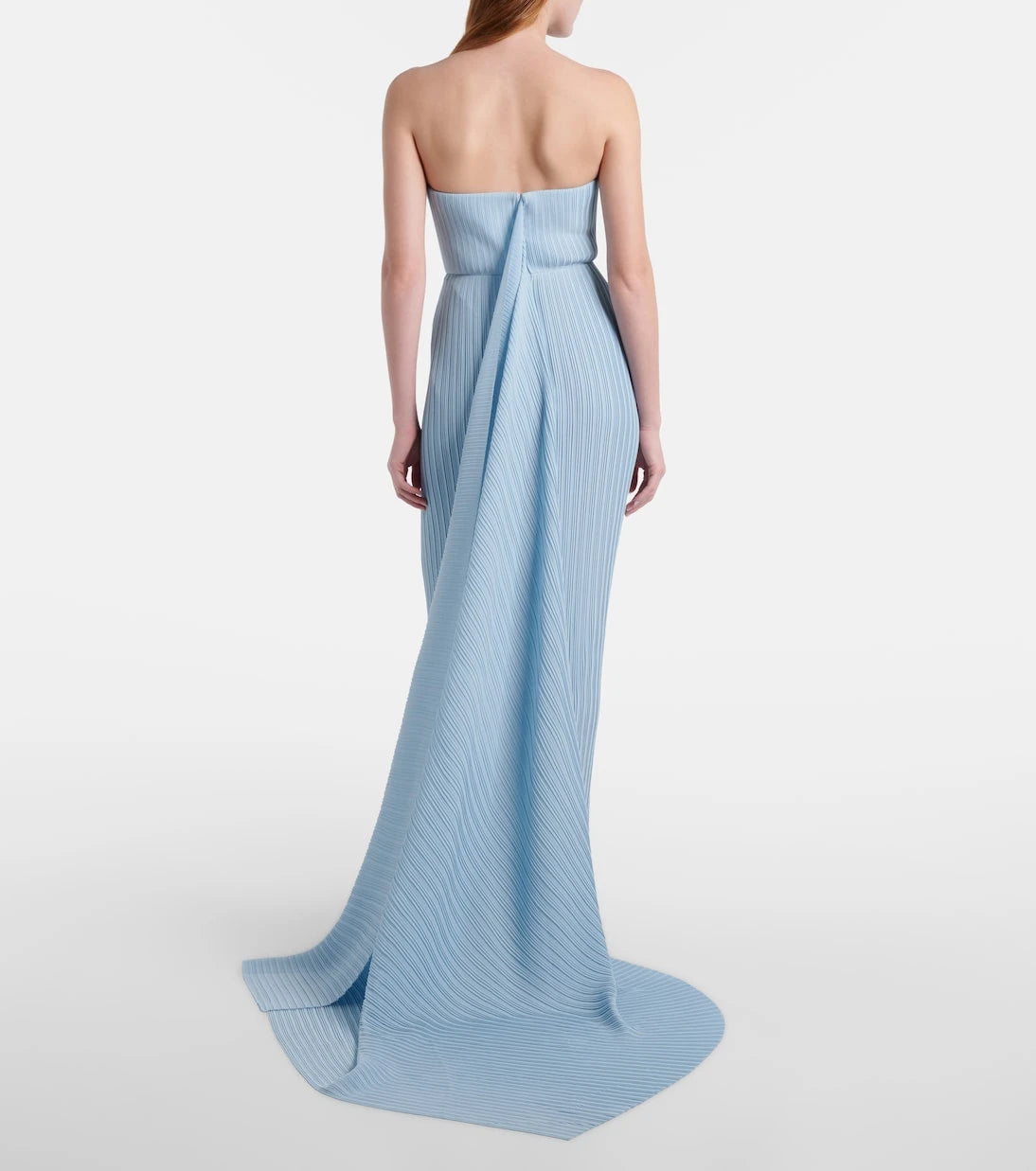 Solace London - Hurlee pleated strapless gown