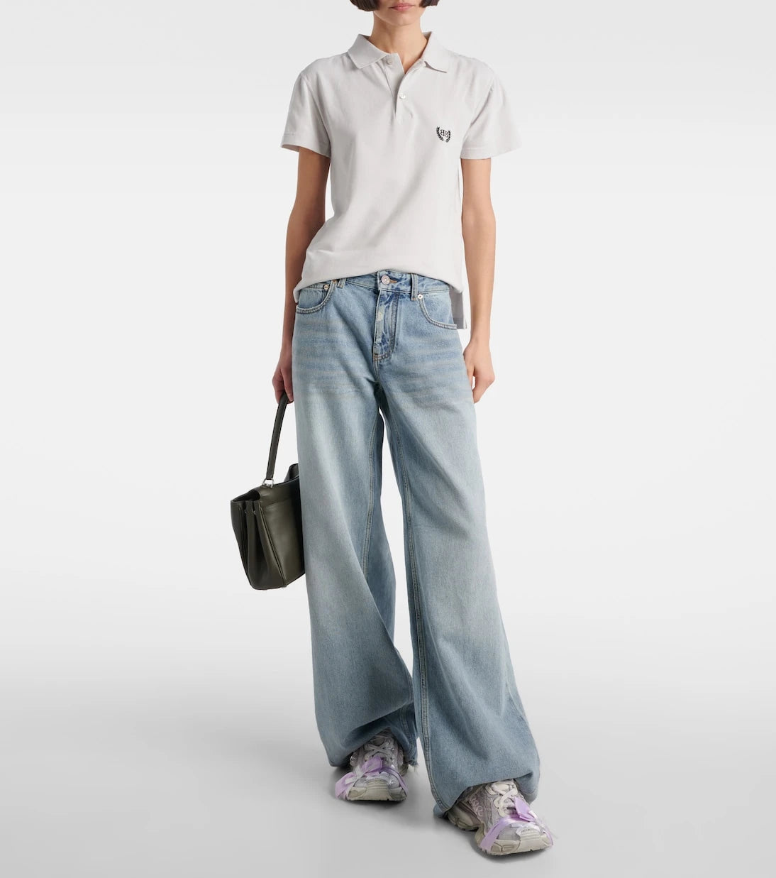 Balenciaga - حذاء مفتوح من الخلف بنعل مسطح بتفاصيل فيونكة 3XL