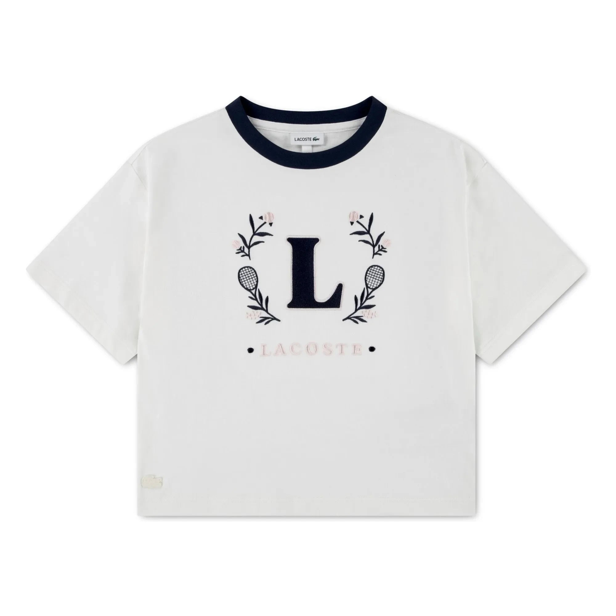 Lacoste - T-shirt L Contrast collar Organic cotton | Off white
