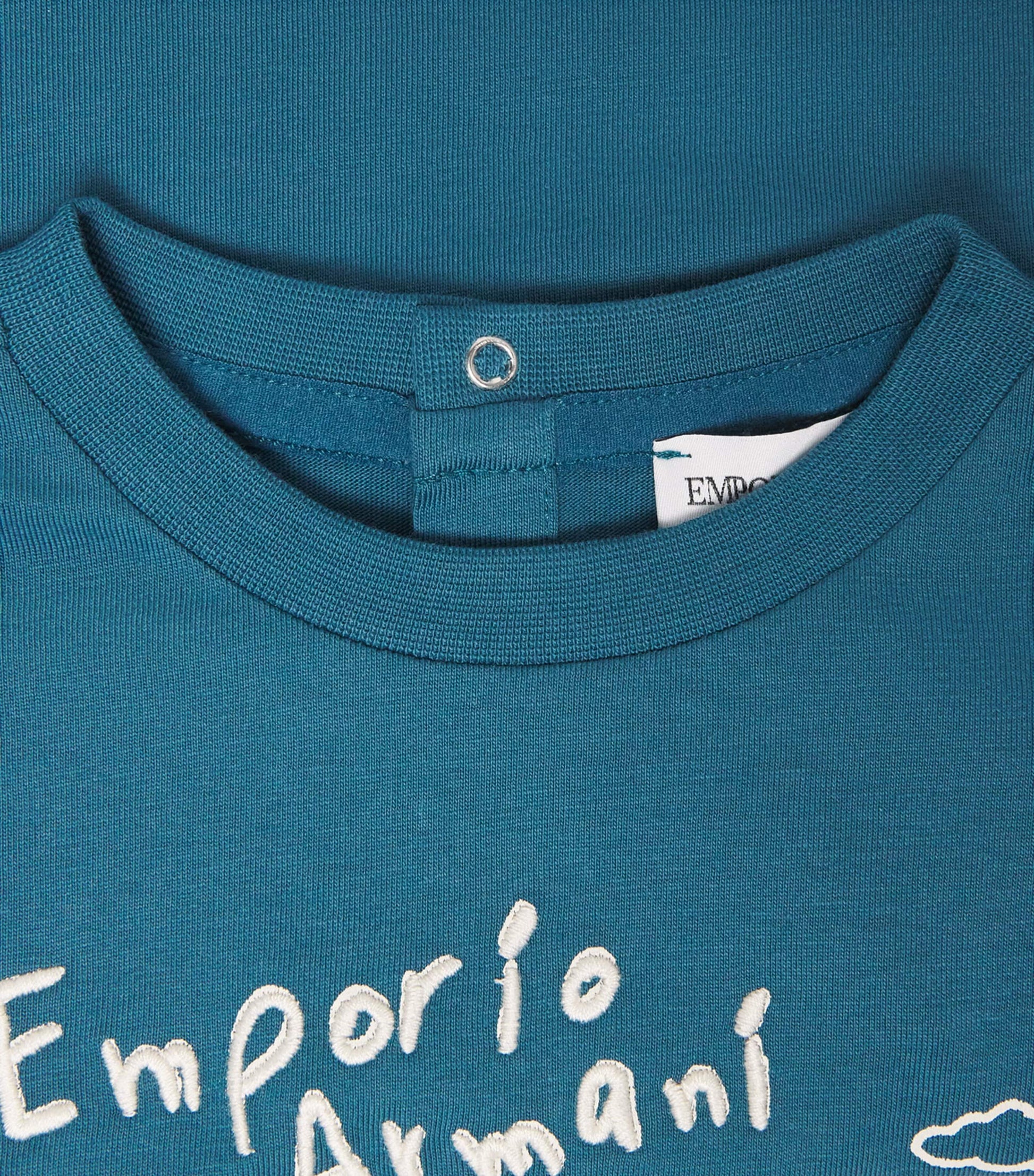 Emporio Armani Kids Cotton Beach Print T-Shirt (6-36 Months)