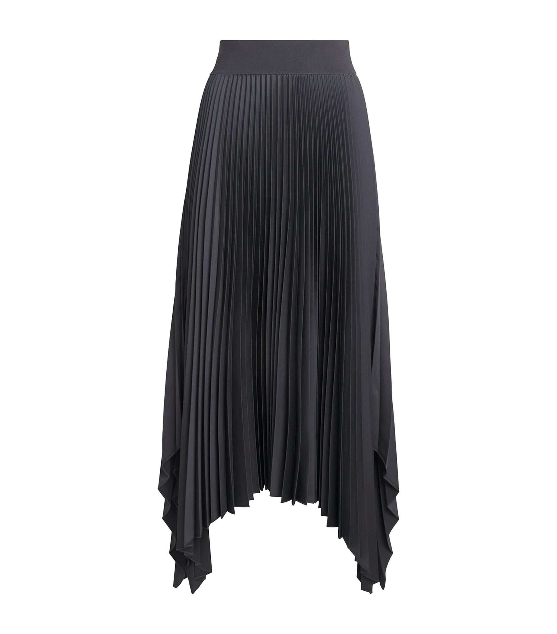 Grey Plissé Ade Midi Skirt