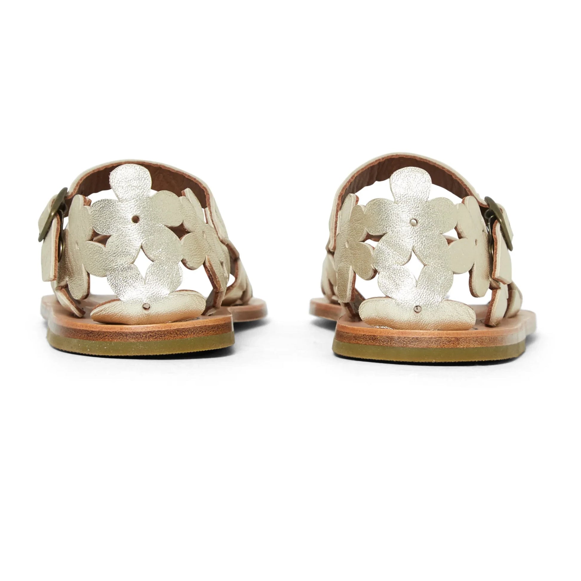 Pèpè - Floral Openwork Sandals | Gold