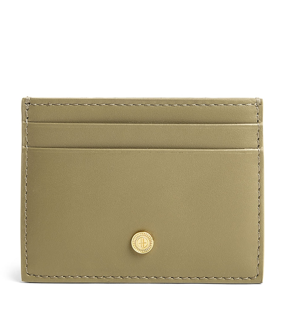 Green Smooth Leather Card Holder
