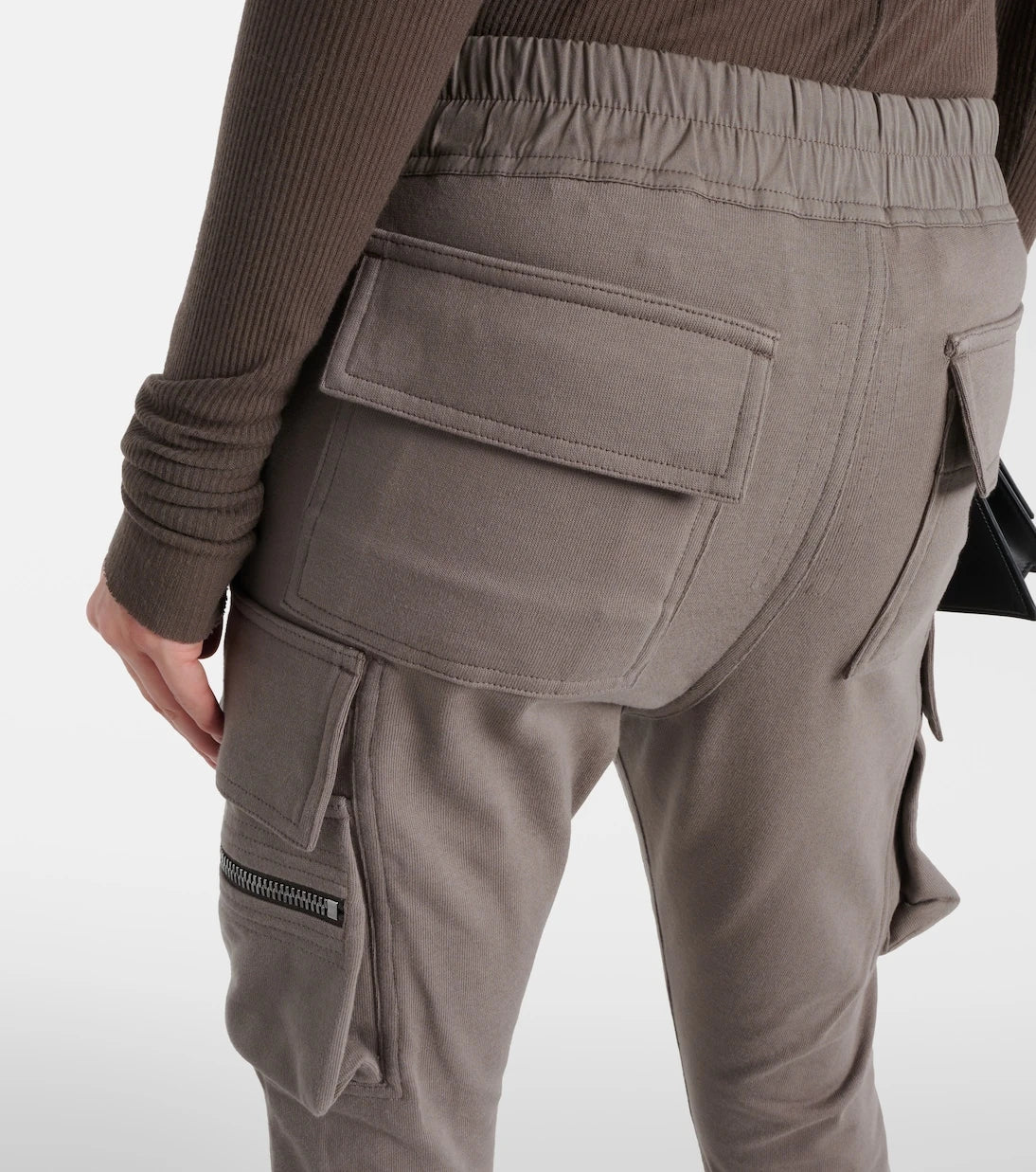 Rick Owens - High-rise cotton skinny cargo pants