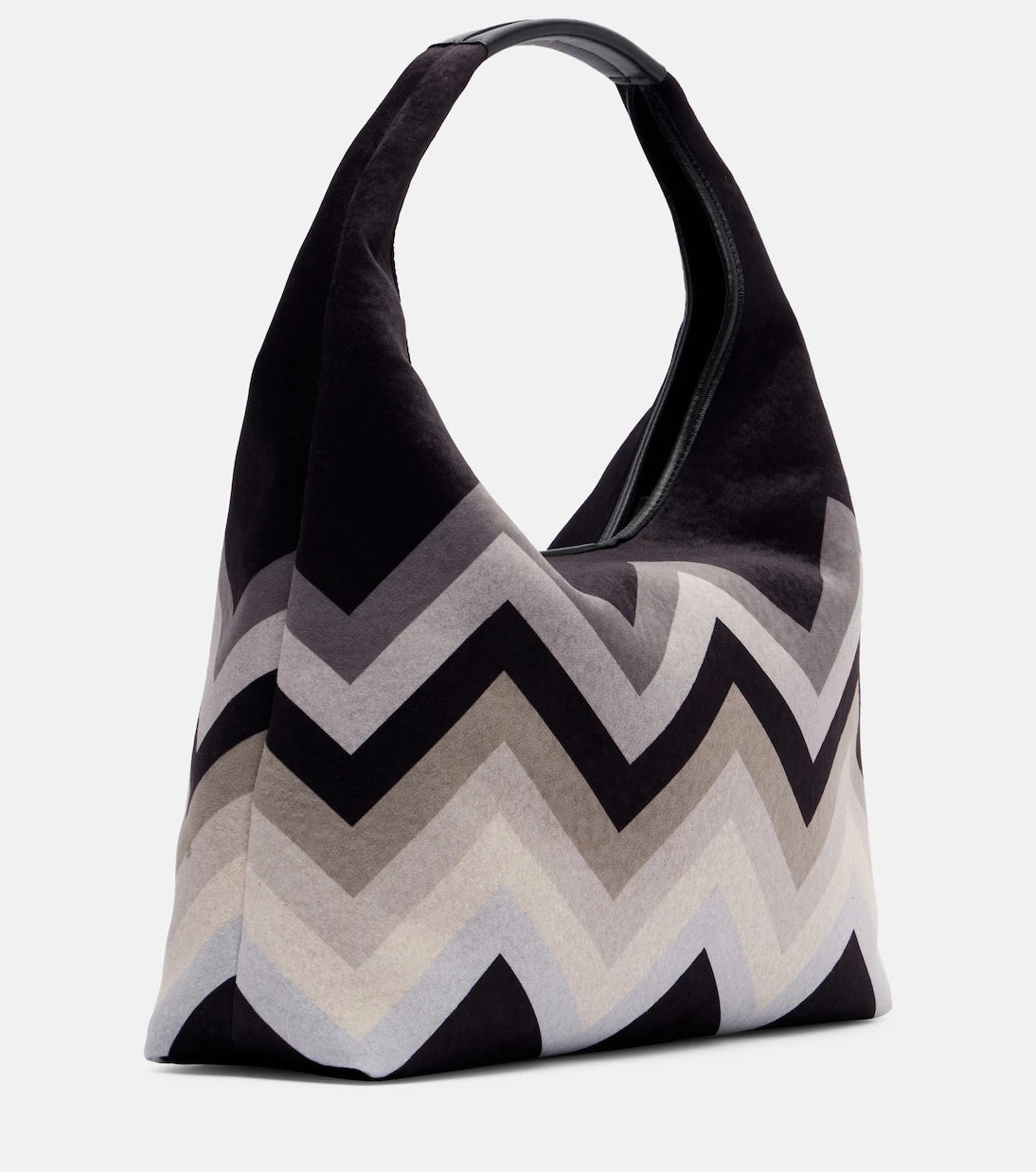 Missoni - Zig Zag leather-trimmed tote bag