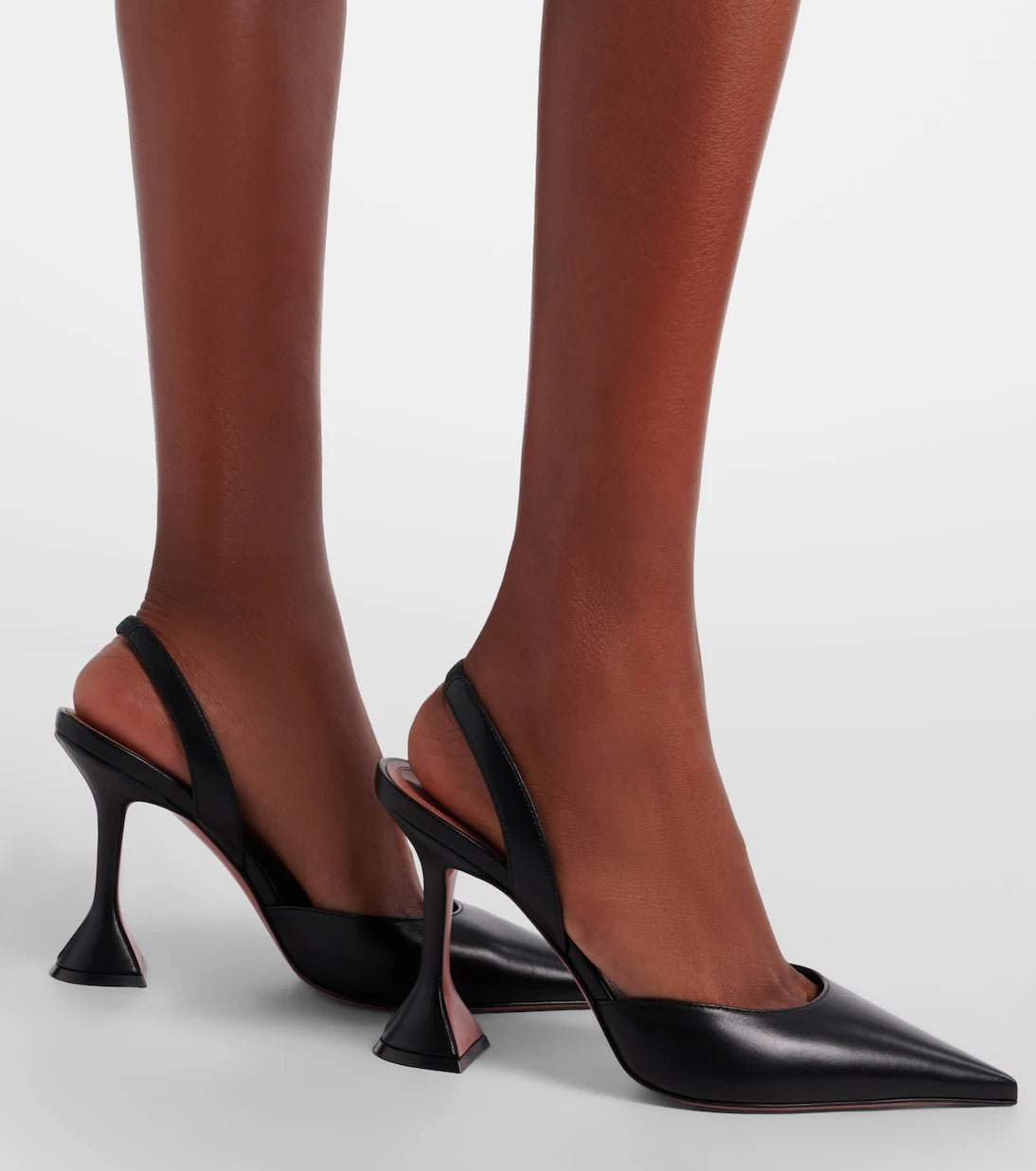Amina Muaddi - Holli leather slingback pumps
