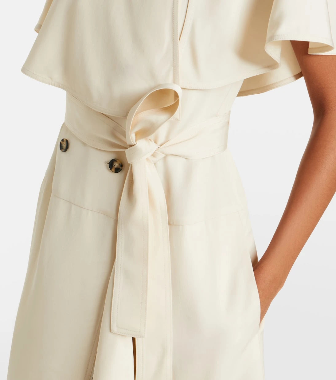 Proenza Schouler - فستان إيزولد ميدي من التويل مع كاب