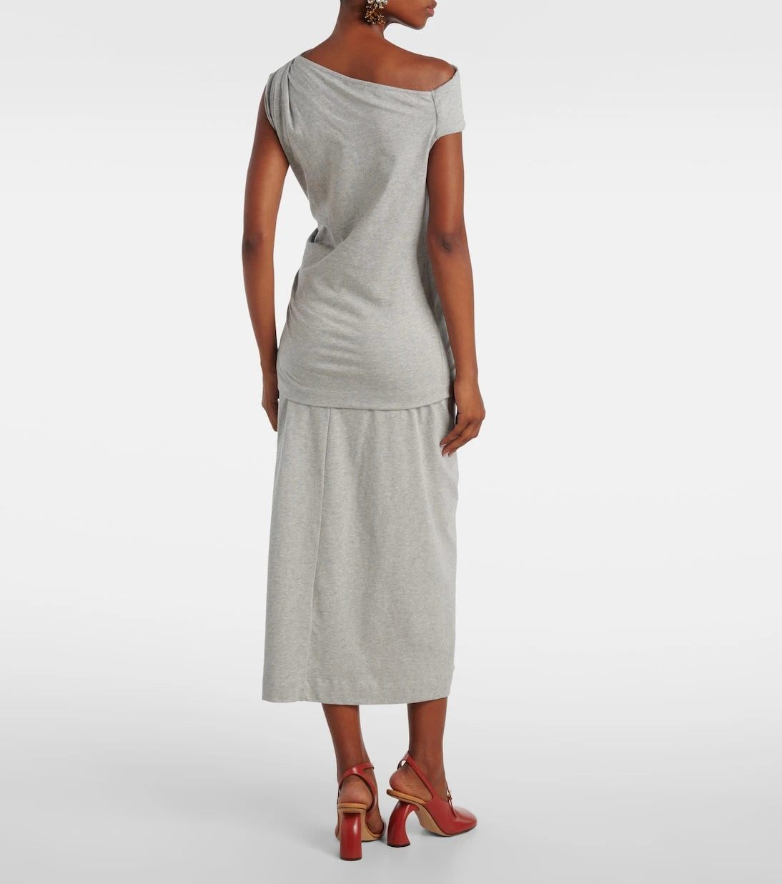 Dries Van Noten - Draped cotton jersey top