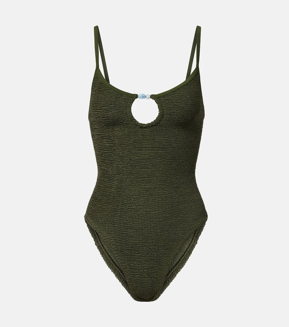 Hunza G - Mia beaded cutout swimsuit