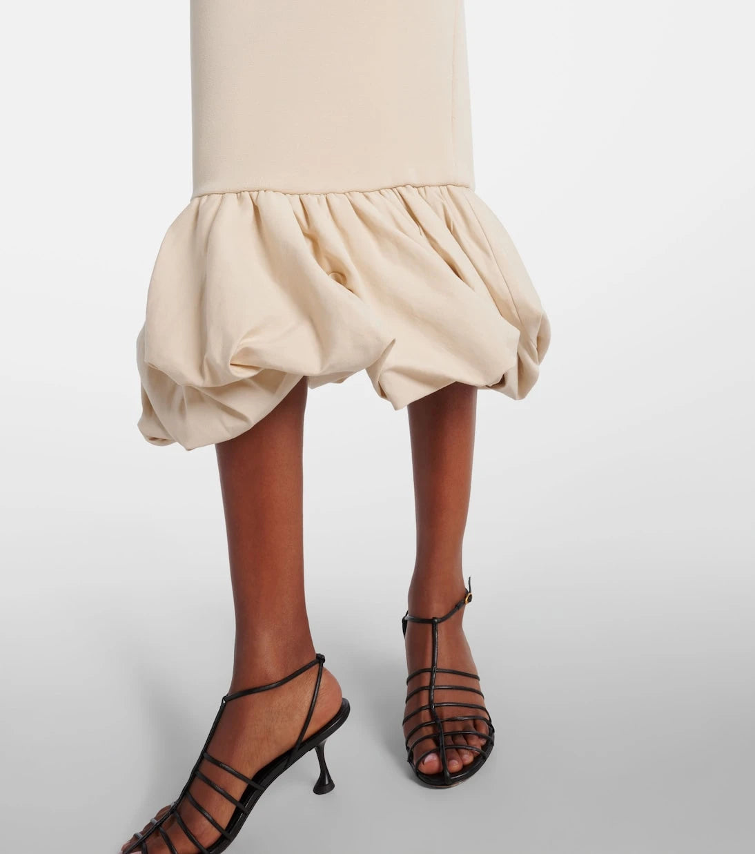 Simkhai - Camille ruffled linen-blend midi skirt