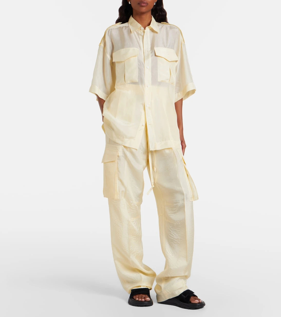 Phoebe Philo - Silk cargo pants