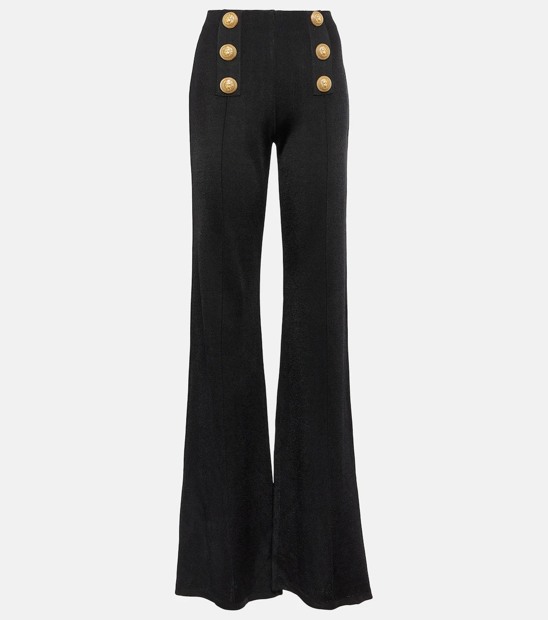 Balmain - High-rise flared knit pants