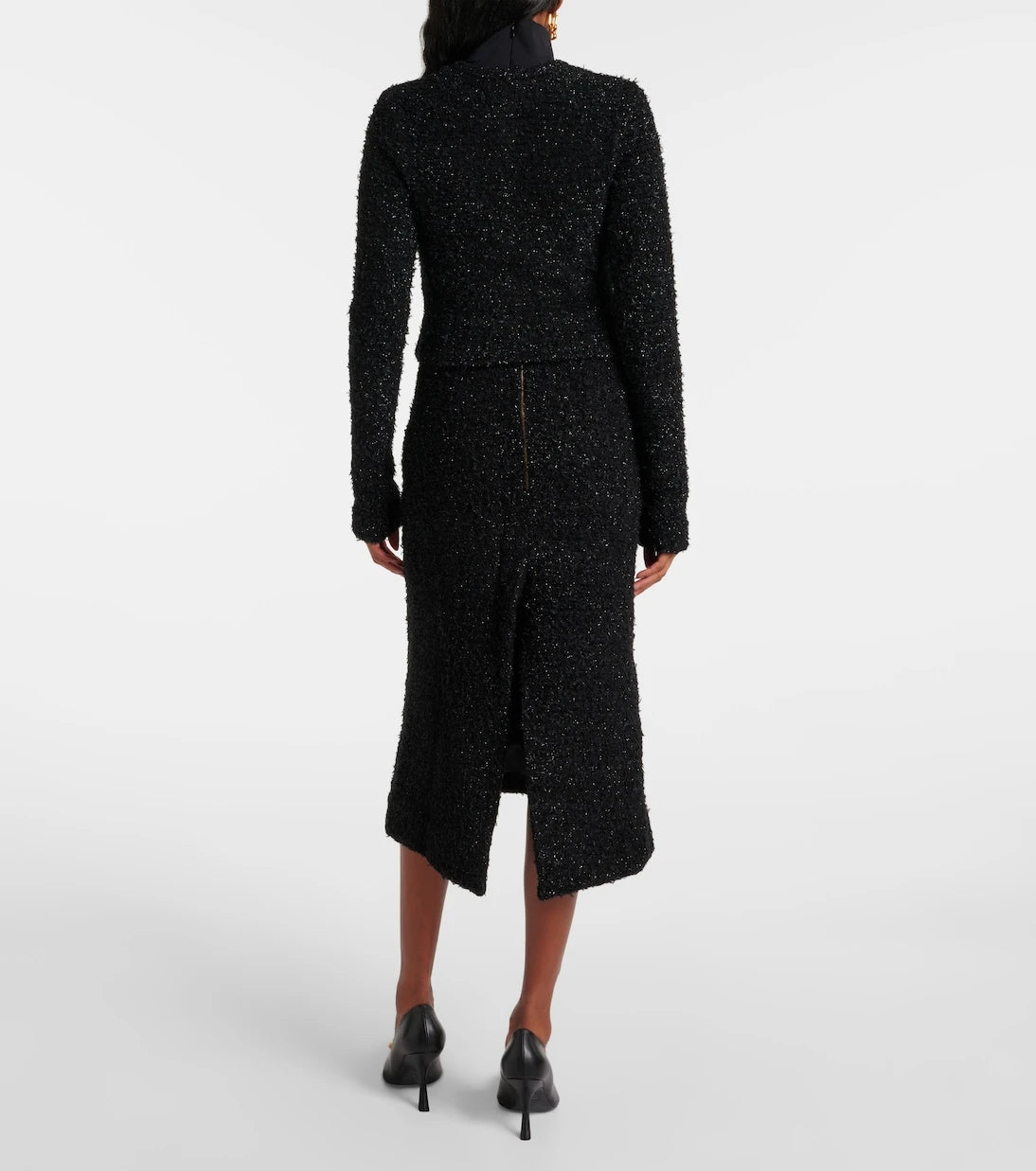 Balenciaga - Cropped cotton-blend tweed cardigan