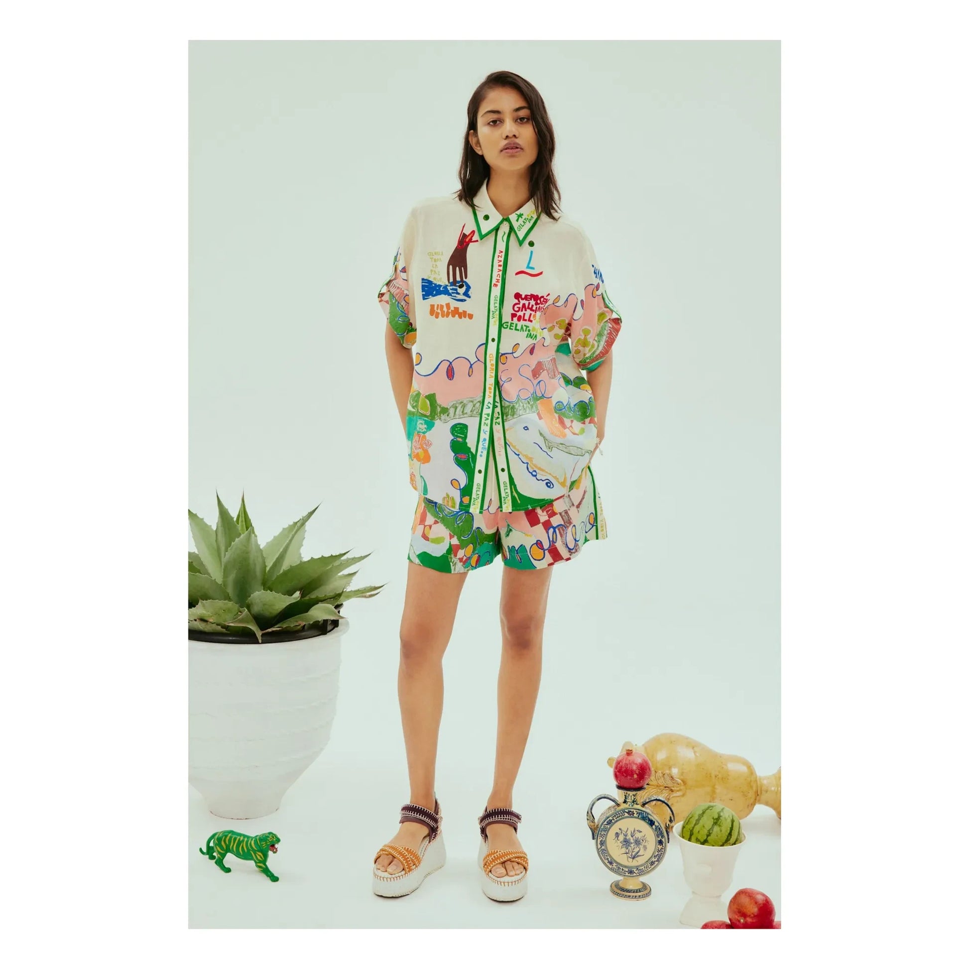 Alémais - Nadia Linen shirt | Green