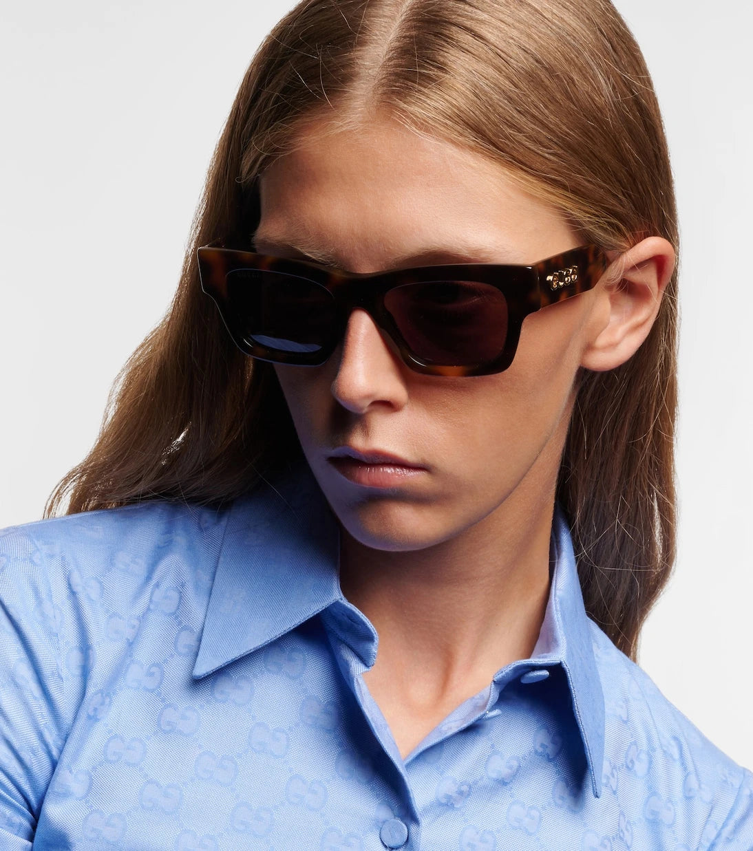 Gucci - Lettering square sunglasses