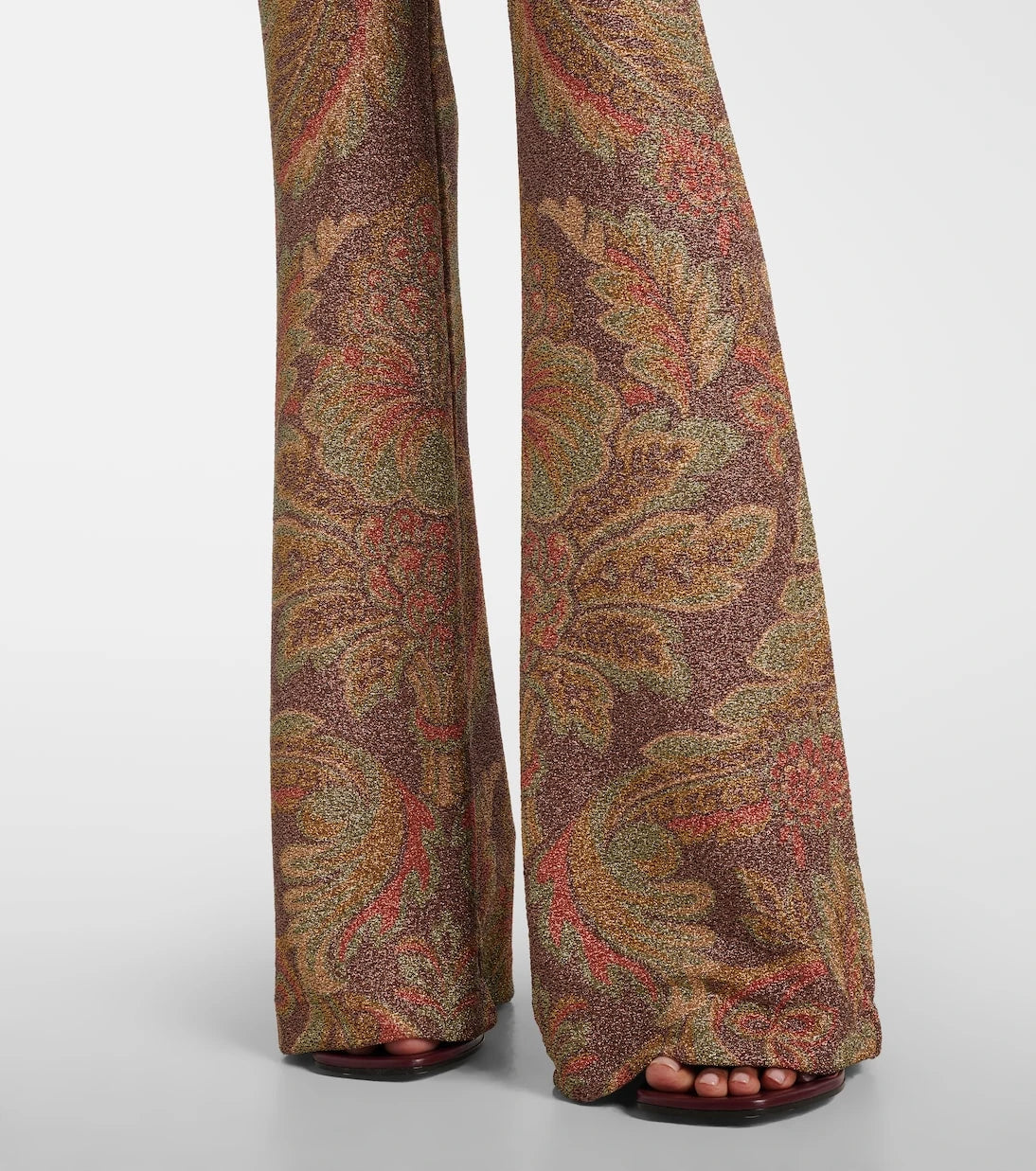 Etro - Printed jersey flared pants