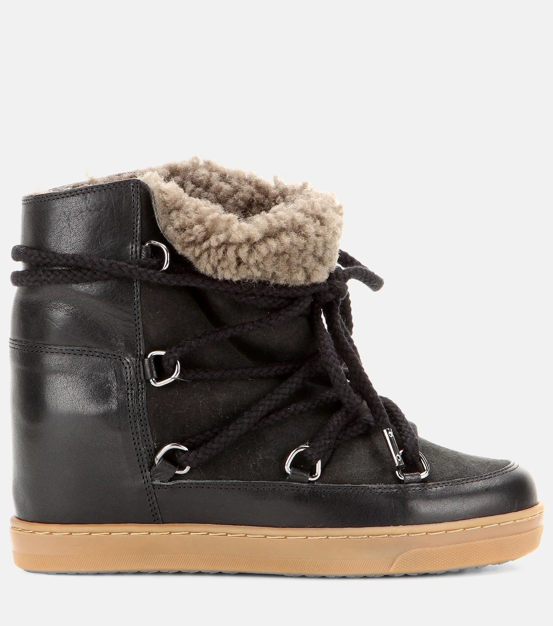 Isabel Marant - Nowles shearling-trimmed leather ankle boots