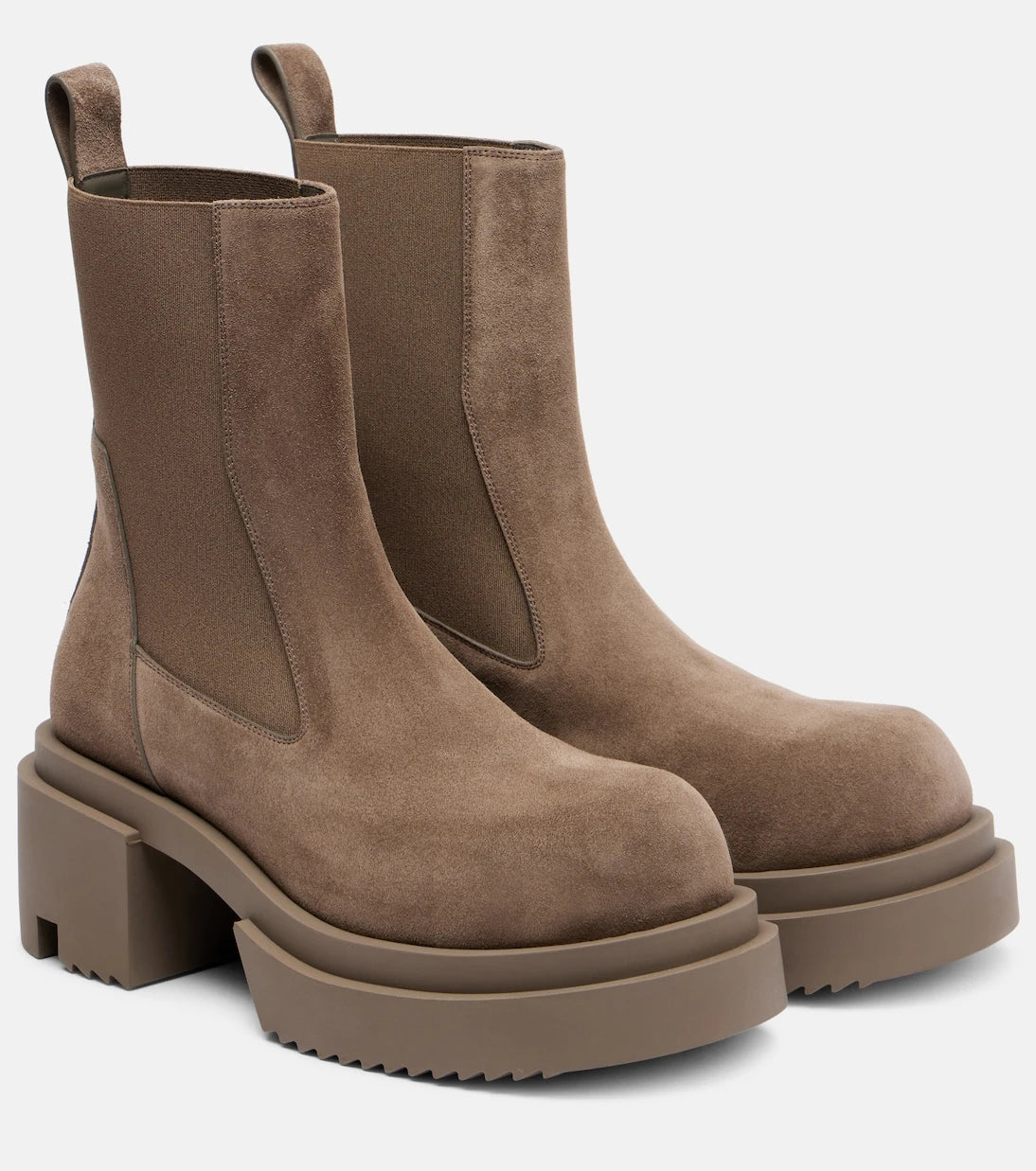 Rick Owens - Beatle suede platform Chelsea boots
