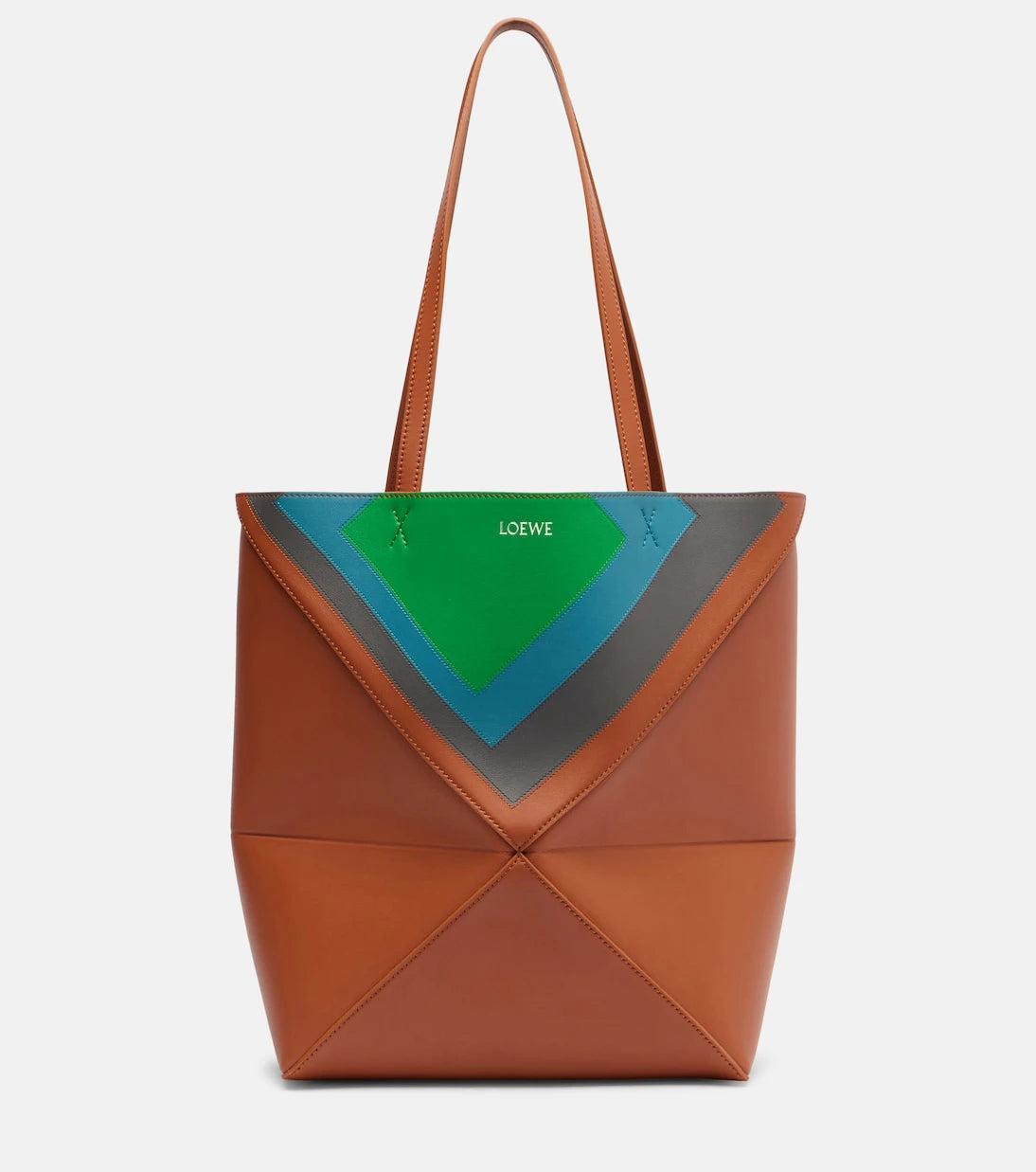 Loewe - حقيبة يد توتس متوسطة الحجم قابلة للطي بتصميم ألبرز من الجلد