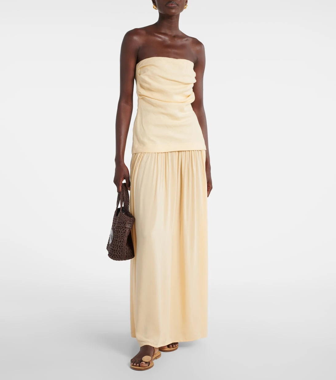 Faithfull - Hedy strapless linen maxi dress