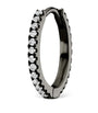 Black Gold and Diamond Eternity Ring Earring (9.5mm)