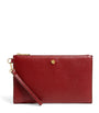 Medium Pebbled Leather Pouch BURGUNDY