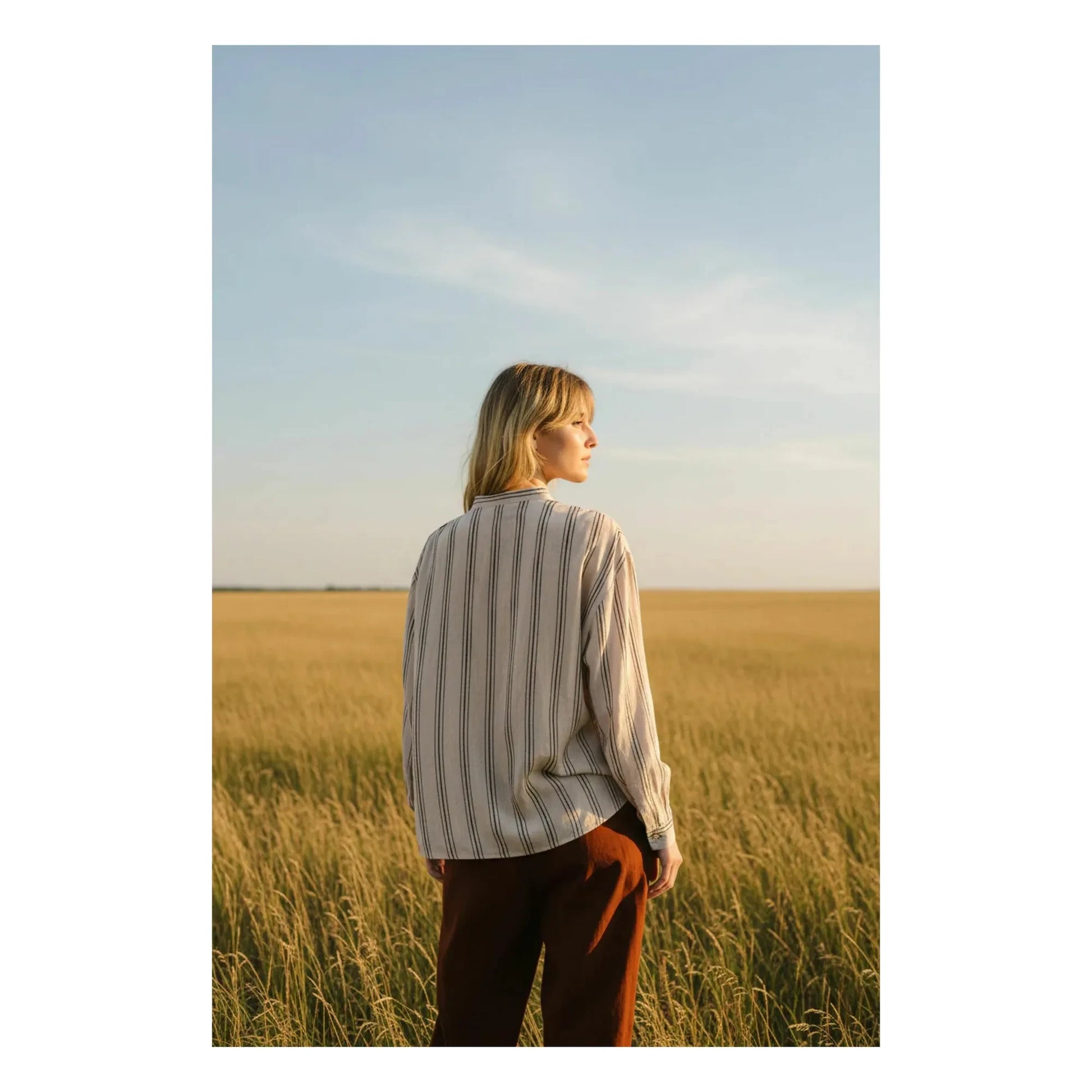 Sacrécoeur - Ella Canyon Striped Blouse | Beige
