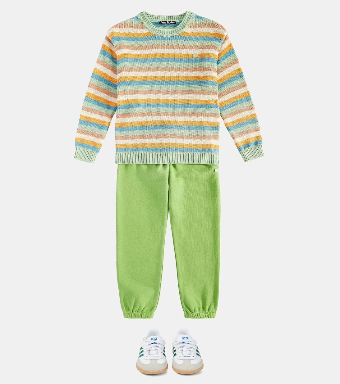 Acne Studios Kids - سترة قطنية مخططة