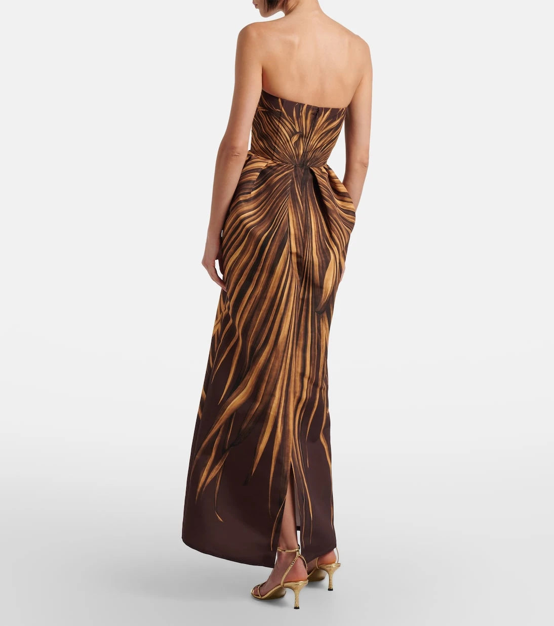 Oscar de la Renta - Printed bustier gown