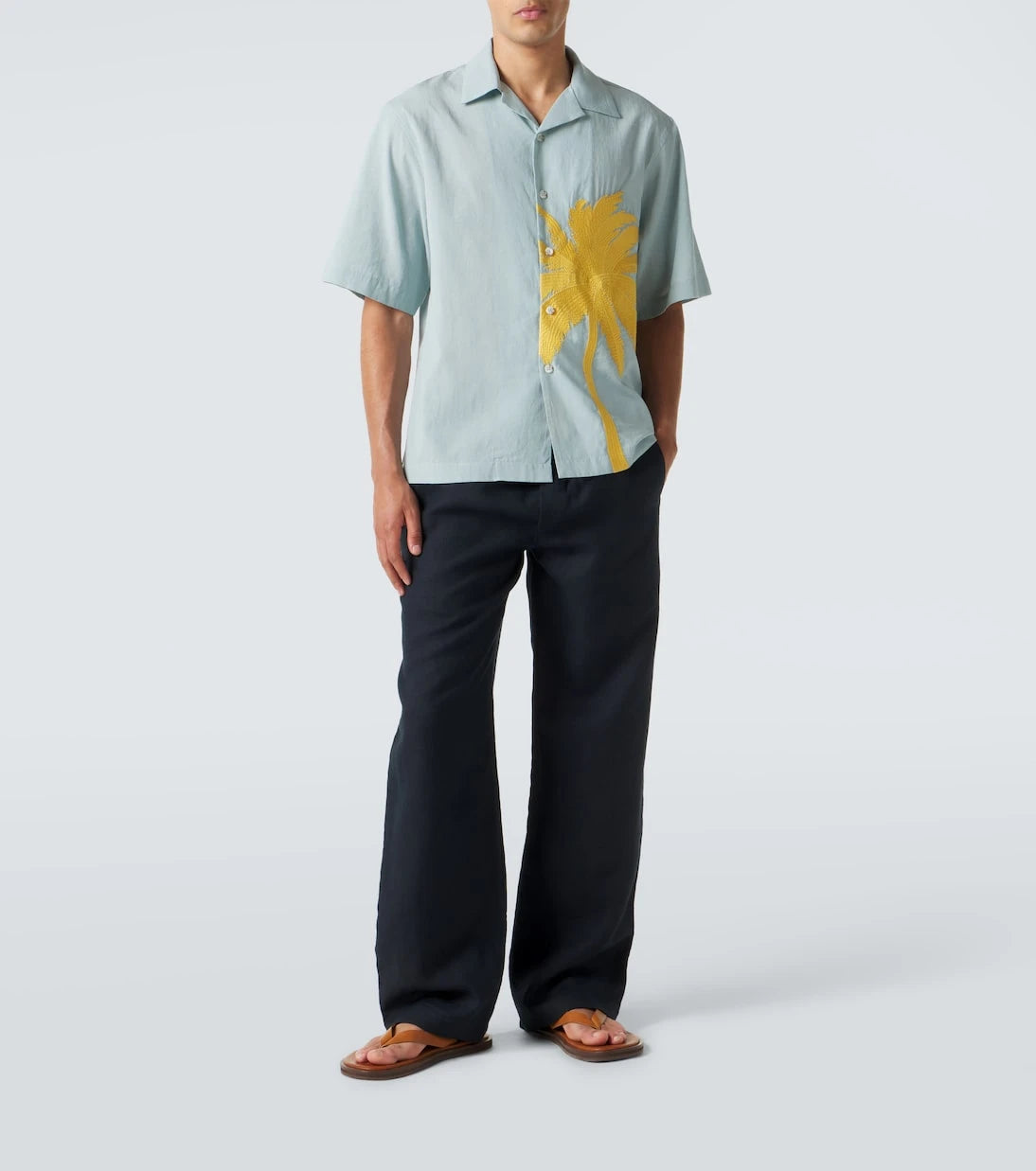 Commas - Embroidered bowling shirt